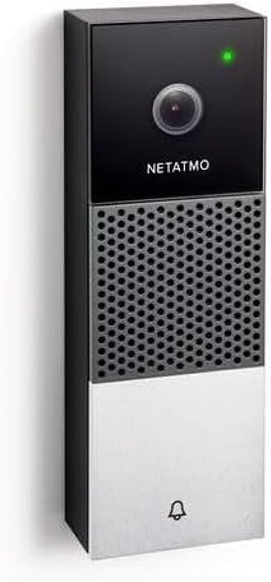 Netatmo Smart Video Doorbell HD 1080p Night Vision Person Detection Wired Black