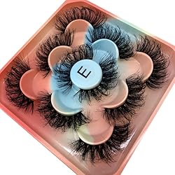 HBZGTLAD new 5 Pairs 25 mm 3d Mink Lashes Bulk Faux