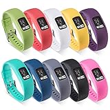 ZSZCXD Garmin Vivofit 4 Band, Newest Silicone Replacement WatchBand Strap Band Wristband for Garmin Vivofit 4(No Tracker (10Pcs, Large)