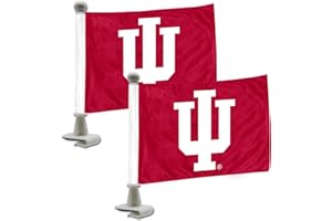 FANMATS 63092 Indiana Hooisers Ambassador Car Flags - 2 Pack Mini Auto Flags, 4in X 6in, Perfect for Hood or Trunk