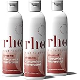 Rho Nutrition Liposomal Curcumin + Resveratrol (3 Pack) – Ultra High Absorption Liquid Curcumin Supplement – Promotes Joint Comfort, Mobility, Cellular Health and Overall Well-Being