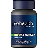 ProHealth Pure Quercetin 500 mg, 30 Capsules Doctor Formulated, Triple Lab Tested and GMP Manufactured 30 Servings