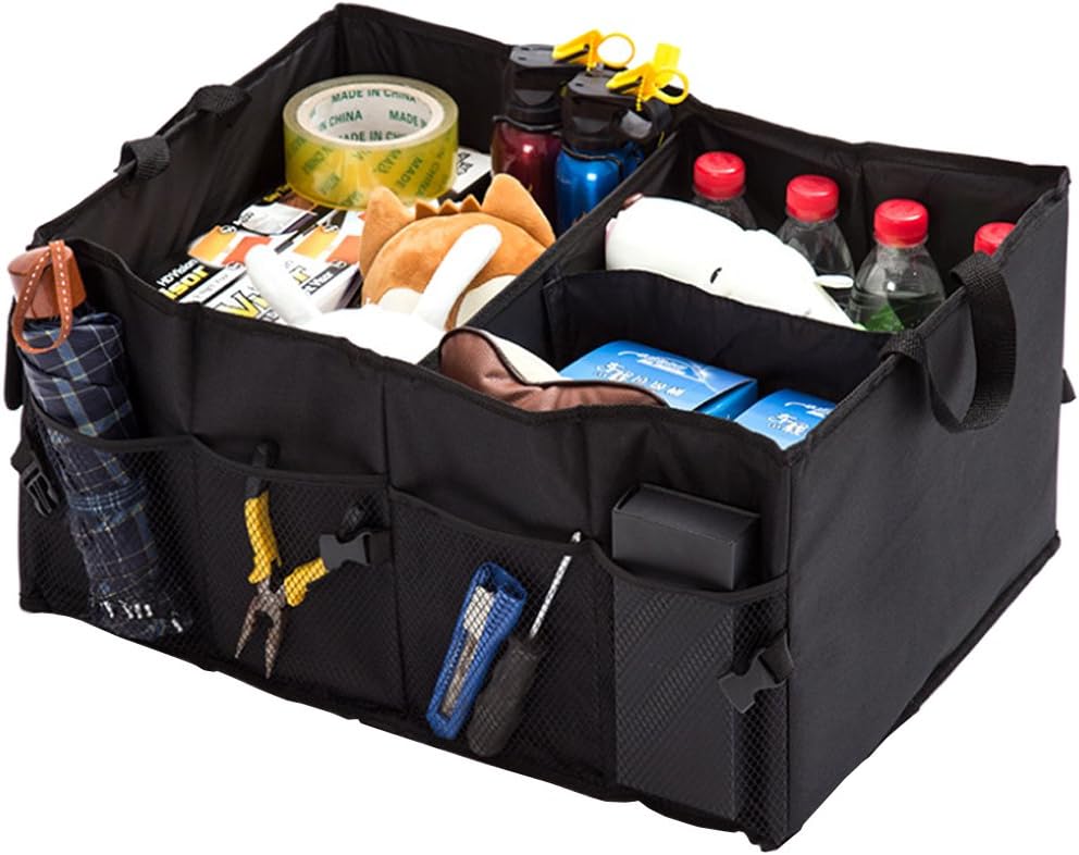 Black Driven Car Storage Box Folding Vehicles Organizer