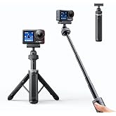 Llano 16" Magnetic Mini Tripod for DJI Osmo Action 5 pro/4/3, Osmo 360 | Small Selfie Stick and Handle Grip, with Magsafe Quick Release Adapter, 360&deg; Ball Head, Accessories for DJI, Lightweight