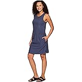 RBX Active Women's Woven Tank Dress Quick Drying Sleeveless Dress with Pockets Elastic Waistband Hiking Tennis Golf Dress