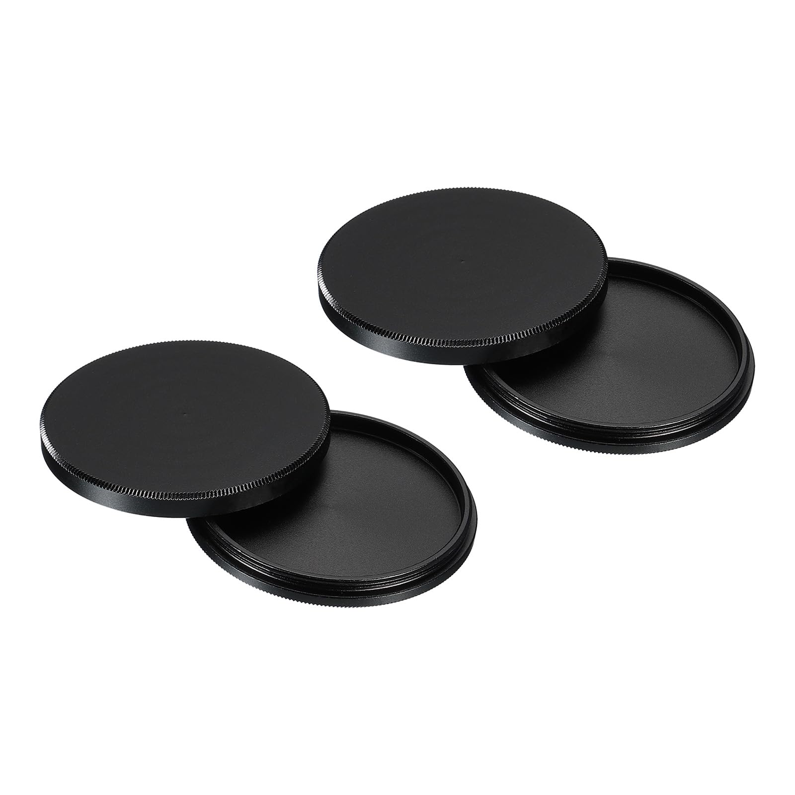 PATIKIL 43mm Lens Cap, 2 Pack Camera Lens Cap Cover Universal Front Metal Lens Filter Stacks Cap Protective Case for 43mm Camera Circular Polarizing Fader ND Filter, Black