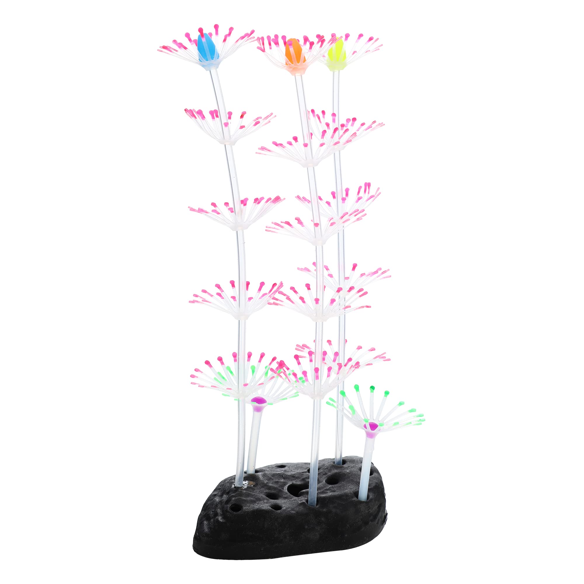 VOCOSTE Silicone Glowing Aquarium Simulation Coral 19.5cm Height, Pink