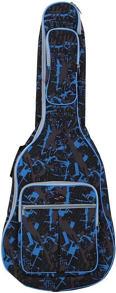 ammoon 600D Water-resistant Oxford Cloth Camouflage Blue Double Stitched Padded Straps Gig Bag Guitar Carrying Case for 40Inchs Acoustic Classic Folk Guitar