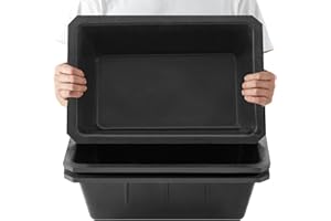 Sadnyy 3 Pcs Rubber Feeder Pan, 2.5 Gallon Horse Feed Bucket Rubber Feed Pan Large Utility Heavy Duty Horse Trough Feeder for Goats Horses Livestock Animal Feeding, 17.7 x 11.8 x 5.3 inches