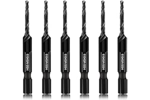 DKIBBITH 6 Packs M3 Combination Drill & Taps Bit Set, Screw Tapping Threading Tools in Size M3*0.5 with Anti-Rust Black Coati