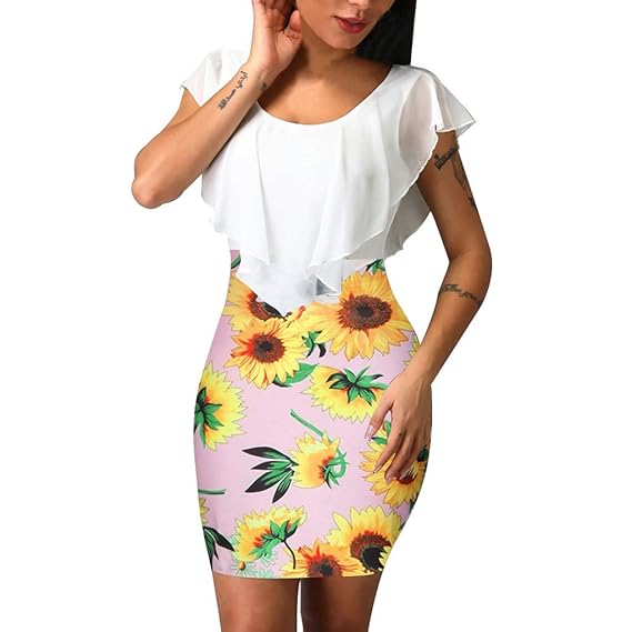 sunflower bodycon dress