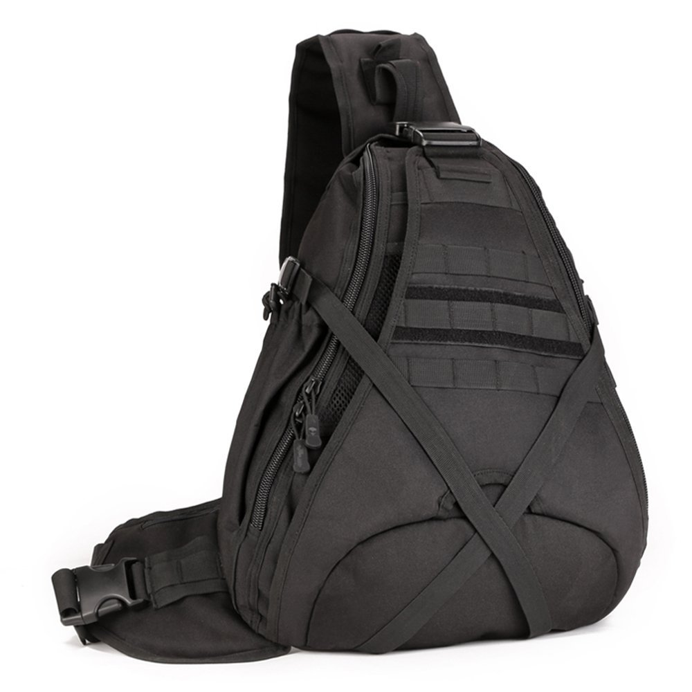 Tactical Shoulder Bag, WOTOW Military Molle Crossbody Sling Daypack Laptop Outdoor Commuter