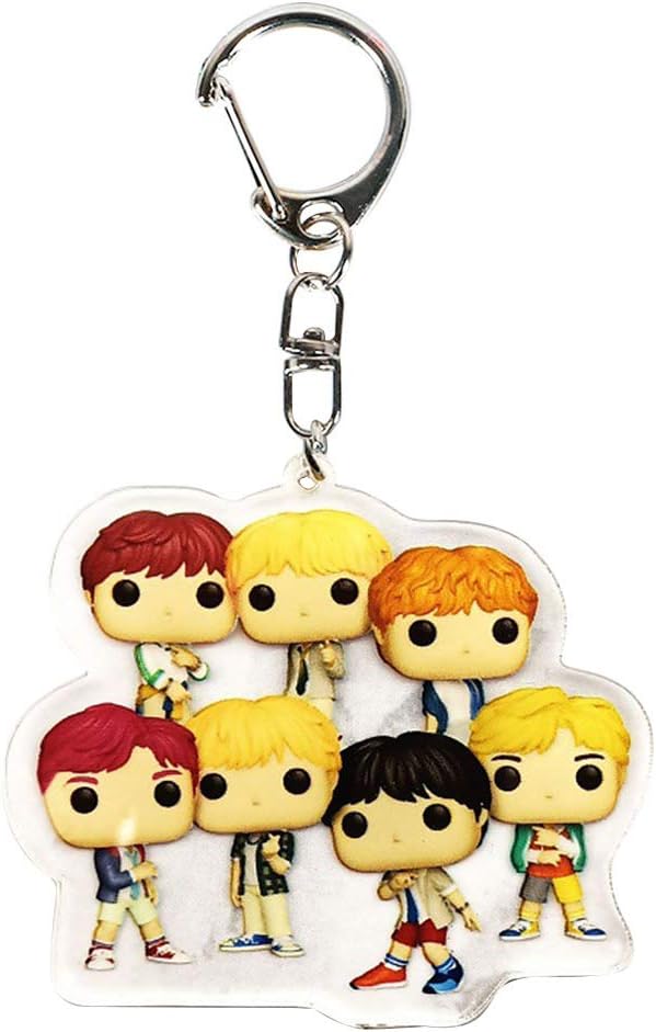 Tianmeijia Kpop BTS Bangtan Boys Keychain Key Ring Bag Clip Phone Holder( Style08)