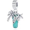 MULA 925 Sterling Silver Charms for Bracelets and Necklaces Airplane Passport Dangle Pendants Beads Butterfly Dragonfly Charms Jewelry Charm for Women