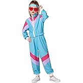 SIZGAROOT 80s 90s Retro Windbreaker Set Girls Workout Costume Outfit Track Suit for Girls