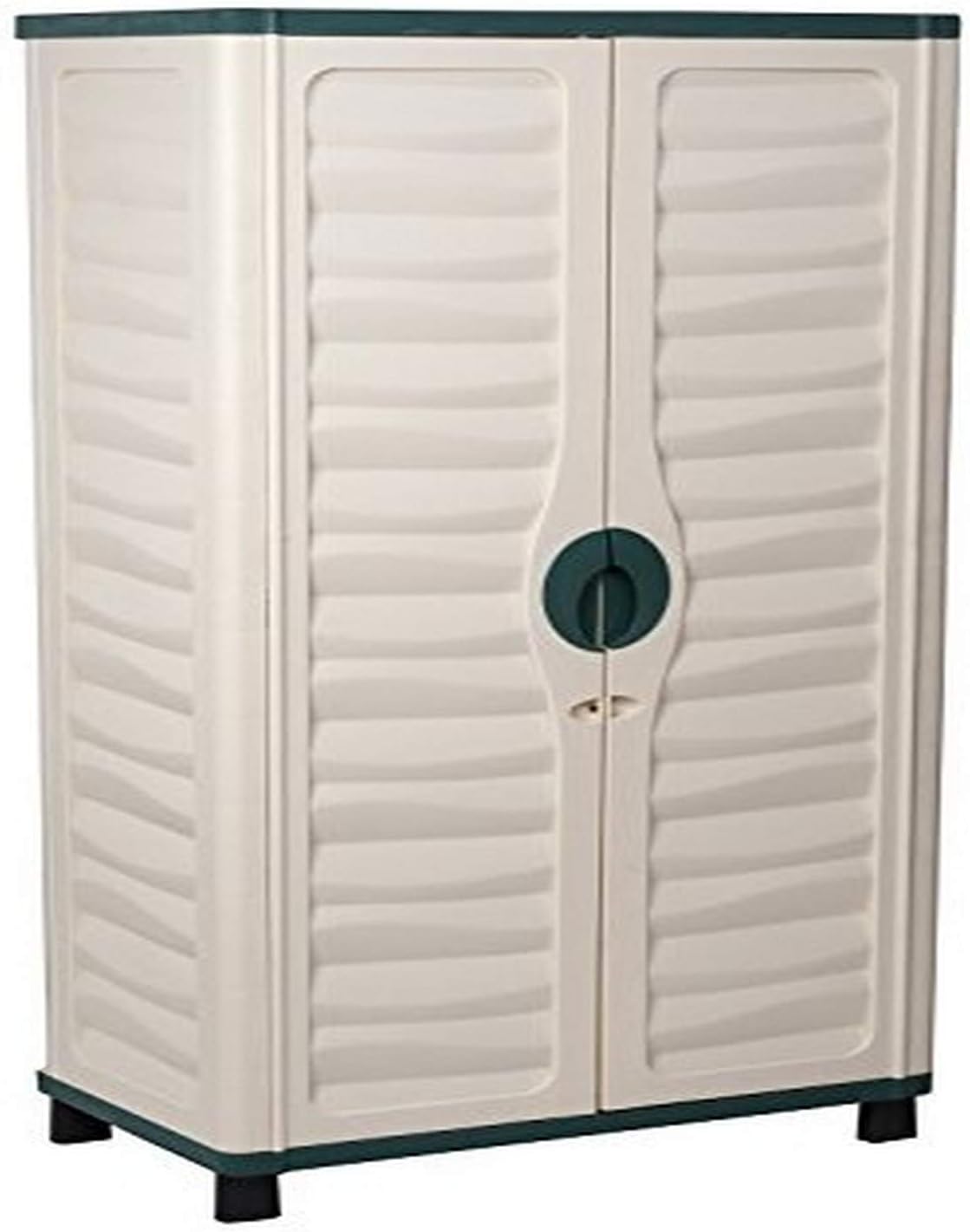 Amazon Com Starplast 44811 Storage Cabinet Beige Green Garden Outdoor
