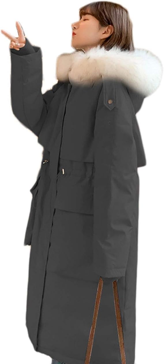 Amazon ファー付き フード ベンチコート 超ロングダウンコート レディース ダウンコート 超ロング ダウンジャケット 冬服 防寒着 あったか 大きいサイズ 厚手 可愛い ポケット付き 韓国風 ゆったり アウトウェア 防寒対策 コート ジャケット 通販