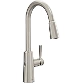 Moen Riley Spot Resist Stainless Hands-Free Touchless Sensor Single Handle Pull Down Kitchen Faucet, 7402EWSRS