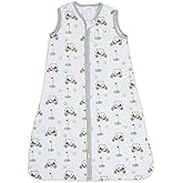 LollyBanks Sleep Sack, 100% Organic Cotton Baby Sleep Sacks 0.5 TOG, Lightweight 2-Way Zipper Baby Sack Soft, 0-6 Months Newborn Sleeper for Baby Boys and Girls (Golf Outfit)