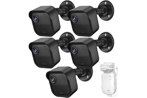 Blink Outdoor Camera Wall Mount Compatible with 2K+ & 4th Gen,5 Pack Weatherproof Protective Housing,360 Degree Adjustable wi