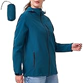 ACCNUO Rain Jacket Women Waterproof Lightweight Rain Coats for Womens Rain Jacket With Hood for Cycling Hiking