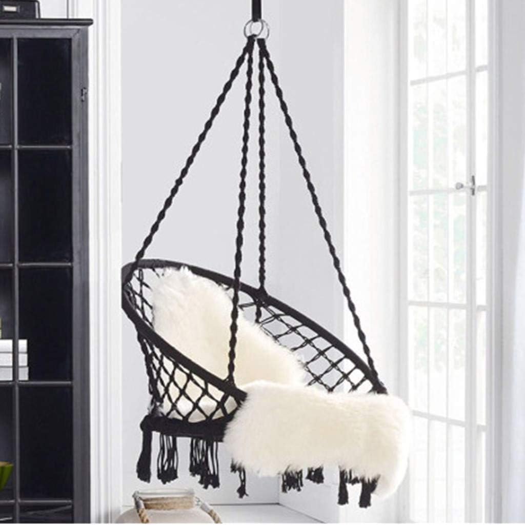 Lataw Hammocks Hanging Chair Cotton Rope Weaving Swing Handmade Hanging Chair Macrame Soft Seat,Bohemian Style,Weight Capacity 300 Lbs, Prefect for Indoor, Outdoor, Home, Patio, Yard, Garden