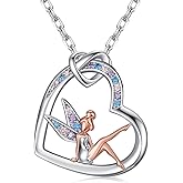 KoyeKei Fairy Necklace Gifts for Women 925 Sterling Silver Fairy Pendant Angel Elf Jewelry Gifts for Daughter