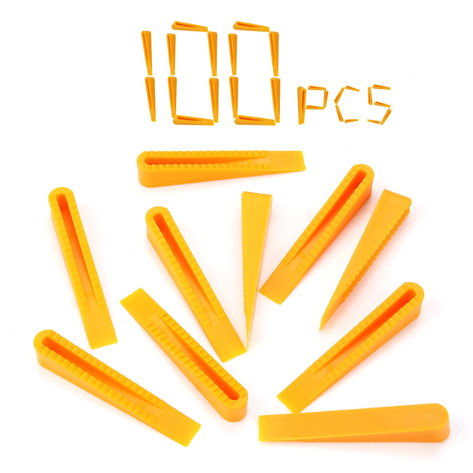 Tile Leveling System Wedges, Akozon Tile Leveling Wedge Reusable Wedges 100pcs Leveling System Wedges for Tiling