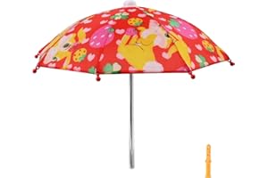 ALIYOHAM Squirrel Feeder Umbrella, Squirrel Picnic Table Umbrella for Outside, Replacement Mini Umbrella for Squirrel (Red Floral)