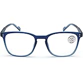 V.W.E. Lightweight Men Progressive Bifocal Reading Glasses – No Line, No Bubble – Clear Zero Power on Top Readers