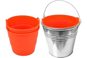 OCIROSE 2 PCS Reusable Silicone Grease Bucket Liner for Traeger Drip Tray Liner for Traeger Grill Accessories for PIT BOSS Pellet Grill Traeger Pro Series Tailgater Ironwood Grill (Orange)