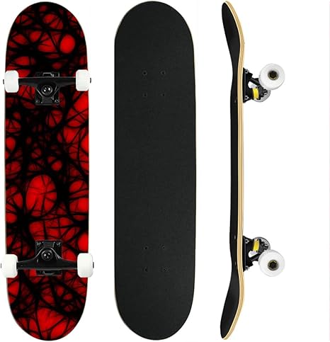 Amazon Co Jp 大人 31 X 8 完全なスケートボード 屋外エクストリームスポーツのための7層カナダのメープルスケートボードデッキ ホーム キッチン