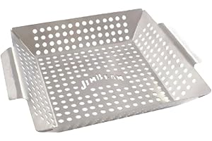 Jim Beam JB0127 Stainless Steel Heavy Duty Grilling Wok