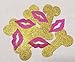 Fecedy Gold Glittery Mouth Banner for Bachelorette Party Decorations