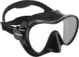 Cressi F1 Frameless Diving Mask Anti-Fog Tempered Glass Black One Size