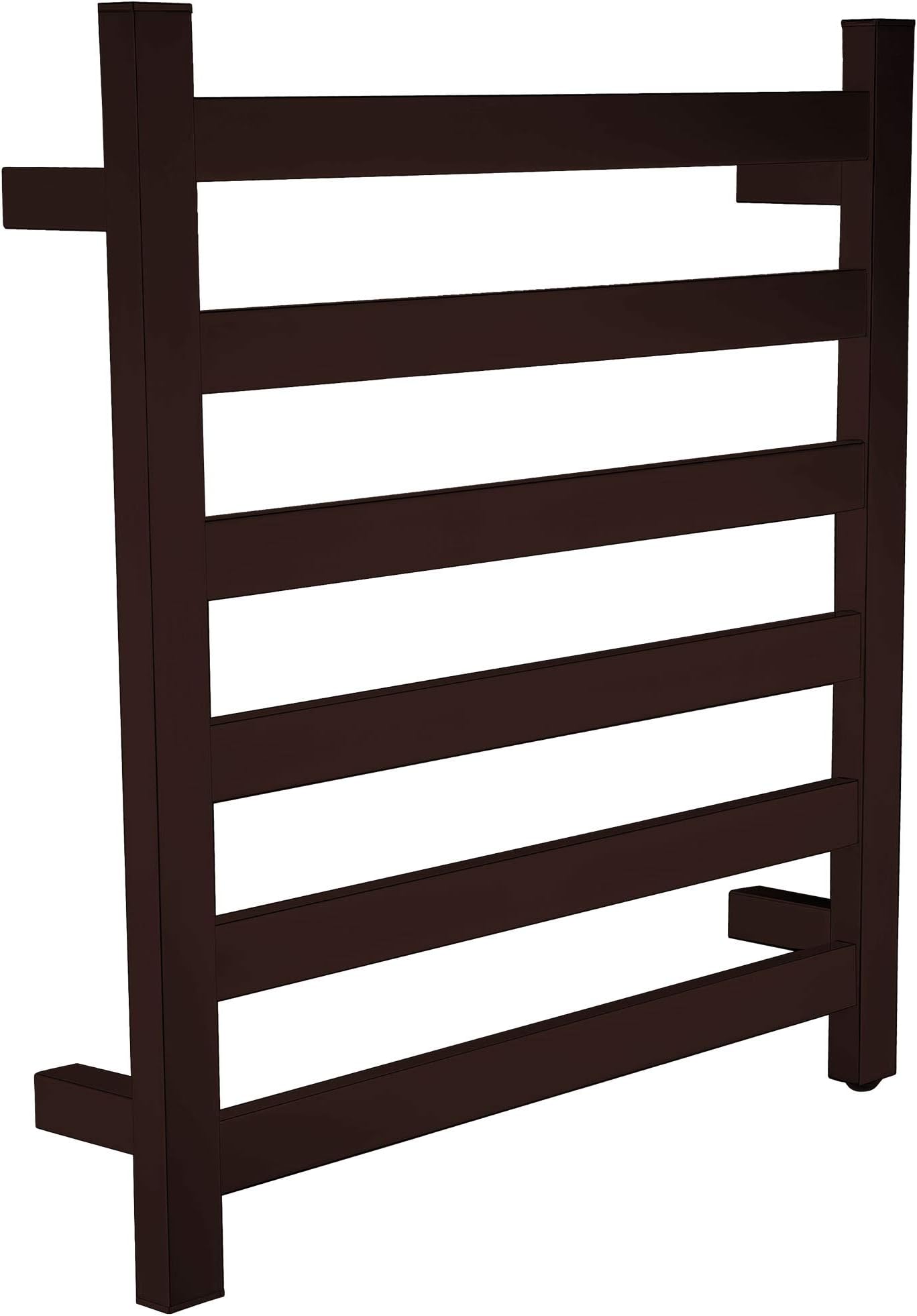 ANZZI Note 6-Bar Wall Mounted Towel Warmer in Oil Rubbed Bronze | Energy Efficient 90W Electric Plug in Heated Towel Rack | Stainless Steel Towel Heater Rail Quick Towel Dryer | TW-AZ023ORB