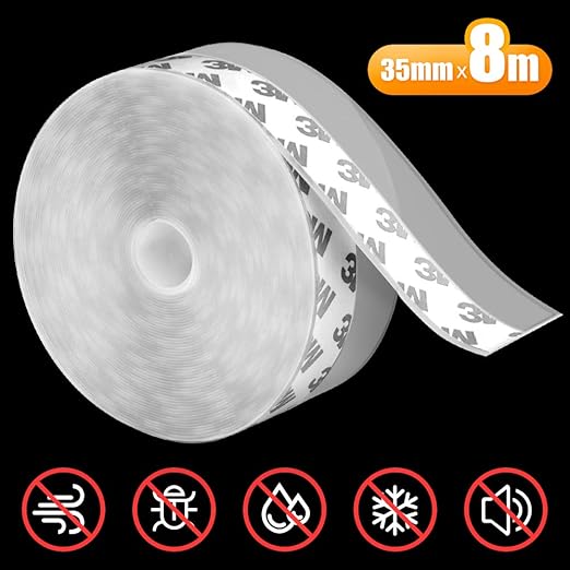 Draught Excluder Seal Tape 3.5 X 800cm for Bottom of Door Silicon