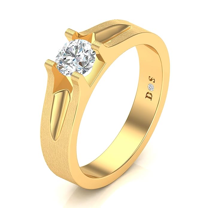 Divine Solitaires 18K Gold with 0.50 carats Fourpronged men's