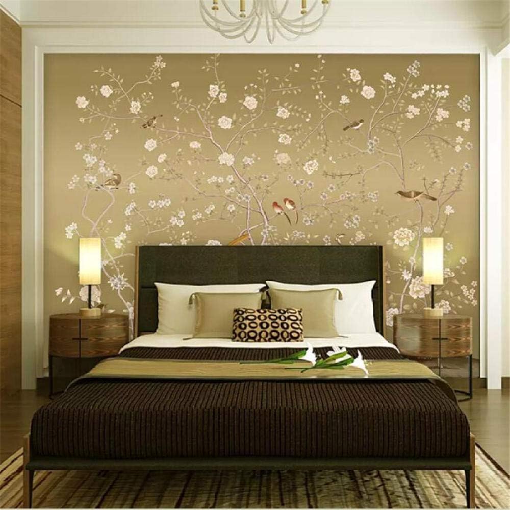 XUNZHAOYH 3D Mural Wallpaper,Custom Wallpaper 3D Chinese High-Handed Hand-Painted Pen and Flower Map of Chinese Wind Papel De Parede 3D Wallpaper,140(W) X70.5Cm(H)(4.2X2.3) Ft