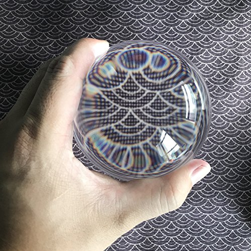 Large 3.9 Inch Glass Dome Magnifier/Paper Weight by Hombae – Genuine Crystal Glass, Easy to Glide Paperweight, Professional Grade Reading Aid for Newspapers, Maps, Books – Large 3.9” Diameter