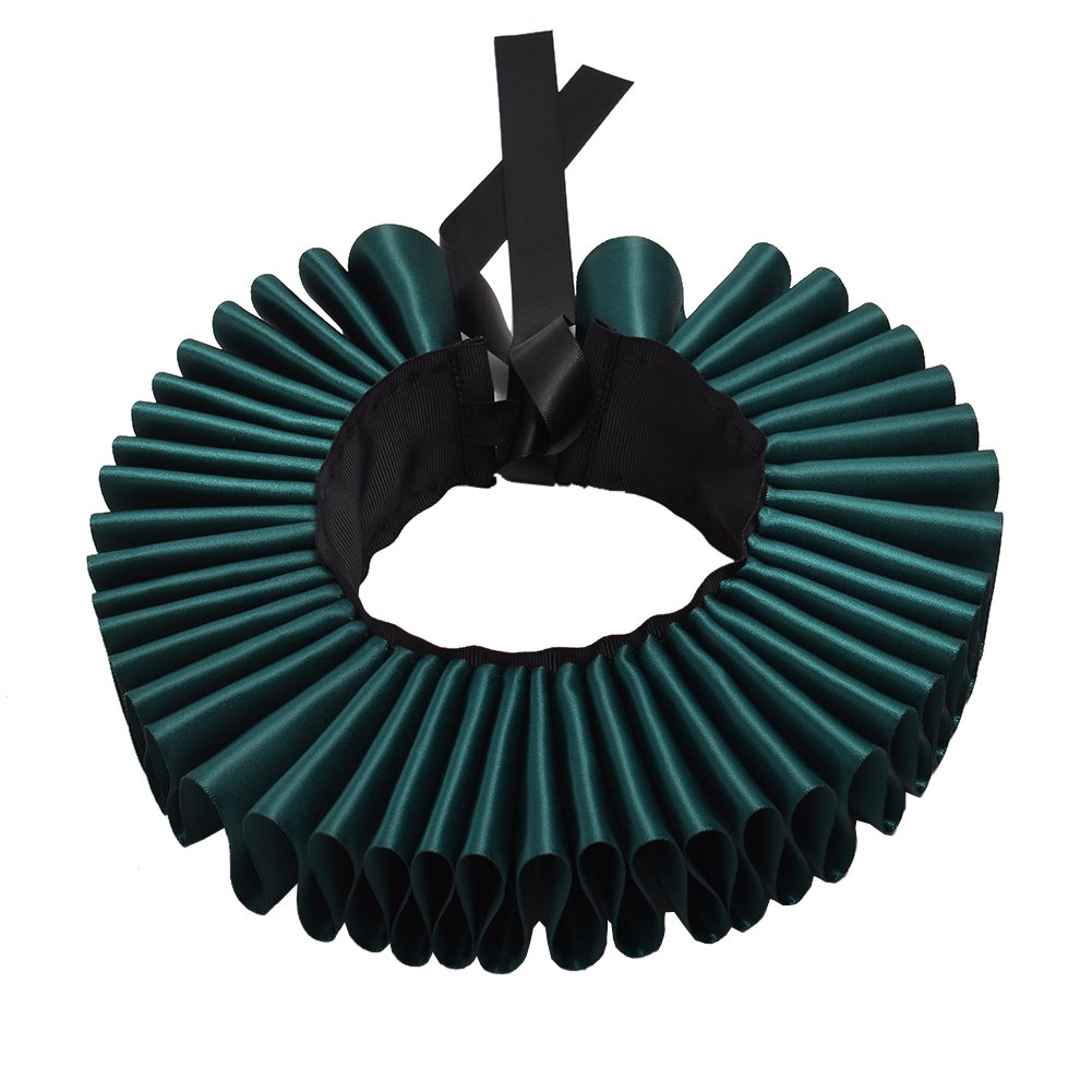 GRACEART Renaissance Elizabethan French Pleated Ruffle Neck Collar,Victorian Satin Multi-layers Collar Accessory For Fancy Dress