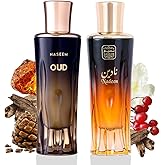 NASEEM Nadeen & Oud Aqua Perfume for Unisex | Alcohol-Free, Long-Lasting Arabian Fragrances for Women & Men, Floral Oud, Saffron, Extrait de Parfum (Combo - 80ml Each)