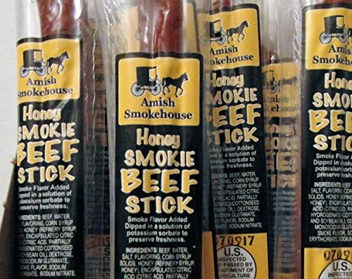 Premium Amish Beef Sticks - 21ct - Individually Wrapped (Honey)