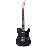 IYV- ITA-450 Solid Ash Body Telecaster Electric Guitar, Satin Black