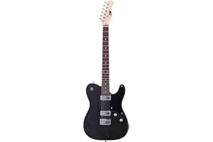 IYV- ITA-450 Solid Ash Body Telecaster Electric Guitar, Satin Black