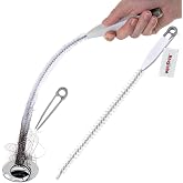Haojiaho Upgraded Sink Drain Overflow Cleaning Brush, 23.6" Sewer Drain Brush, Bendable Long Pipe Cleaners, Household Sewer Hair Catcher with Cleaning Forceps