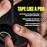 SPORTTAPE 2 Rolls Zinc Oxide Finger Tape 1.25cm Black 20m view 6