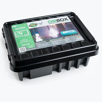 DRiBOX Kabelschutzbox/Verteilerbox Outdoor - IP55-33 x 23 x 14 cm, schwarz