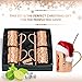 [Christmas Gift Set] 100% Real Moscow mule mugs, Set Of 4 copper cups for drinking Each Mug is HANDCRAFTED- Food Safe Pure Solid Copper Cups gift set (Set of 4 Gift Box)