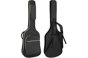 LETSROCK Bass Guitar Case, Bass Guitar Gig Bag 0.35 Inch Waterproof Thick Padding Backpack Soft Electric Bass Guitar Bag Dual